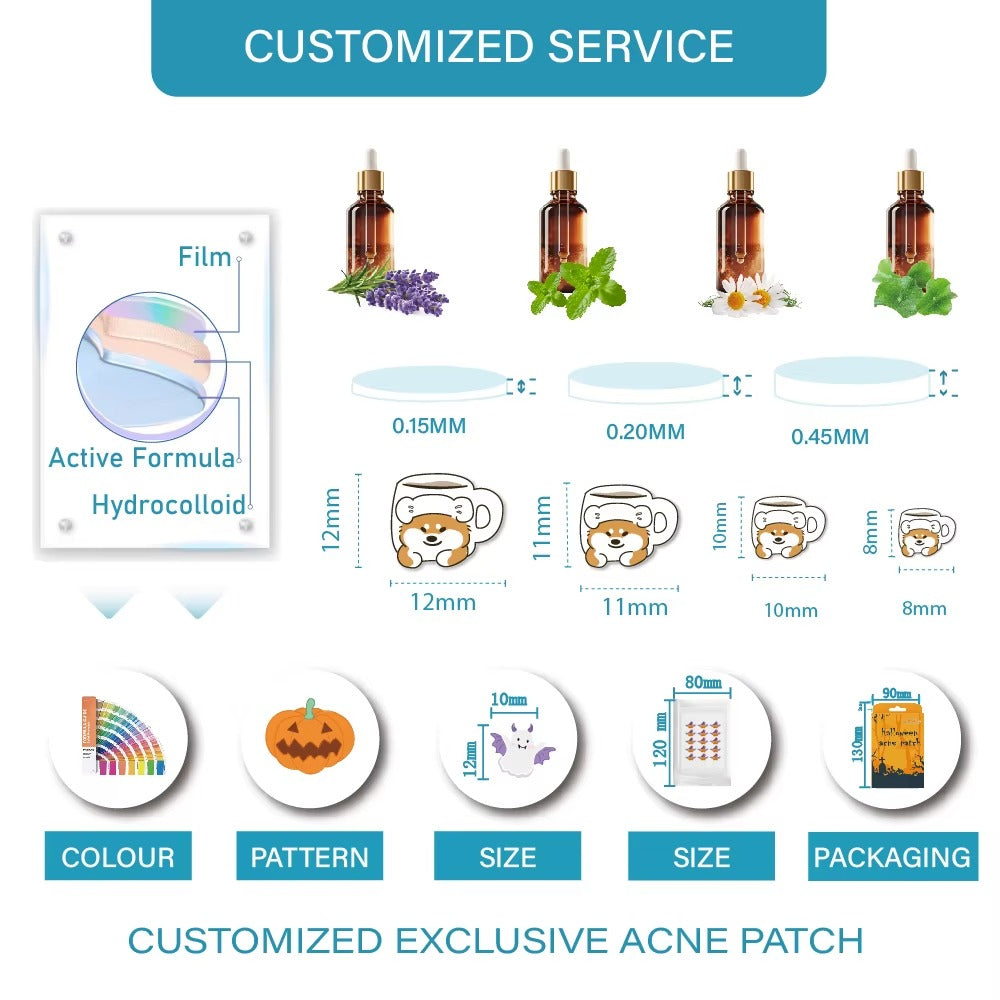 Parches de forma personalizada granos