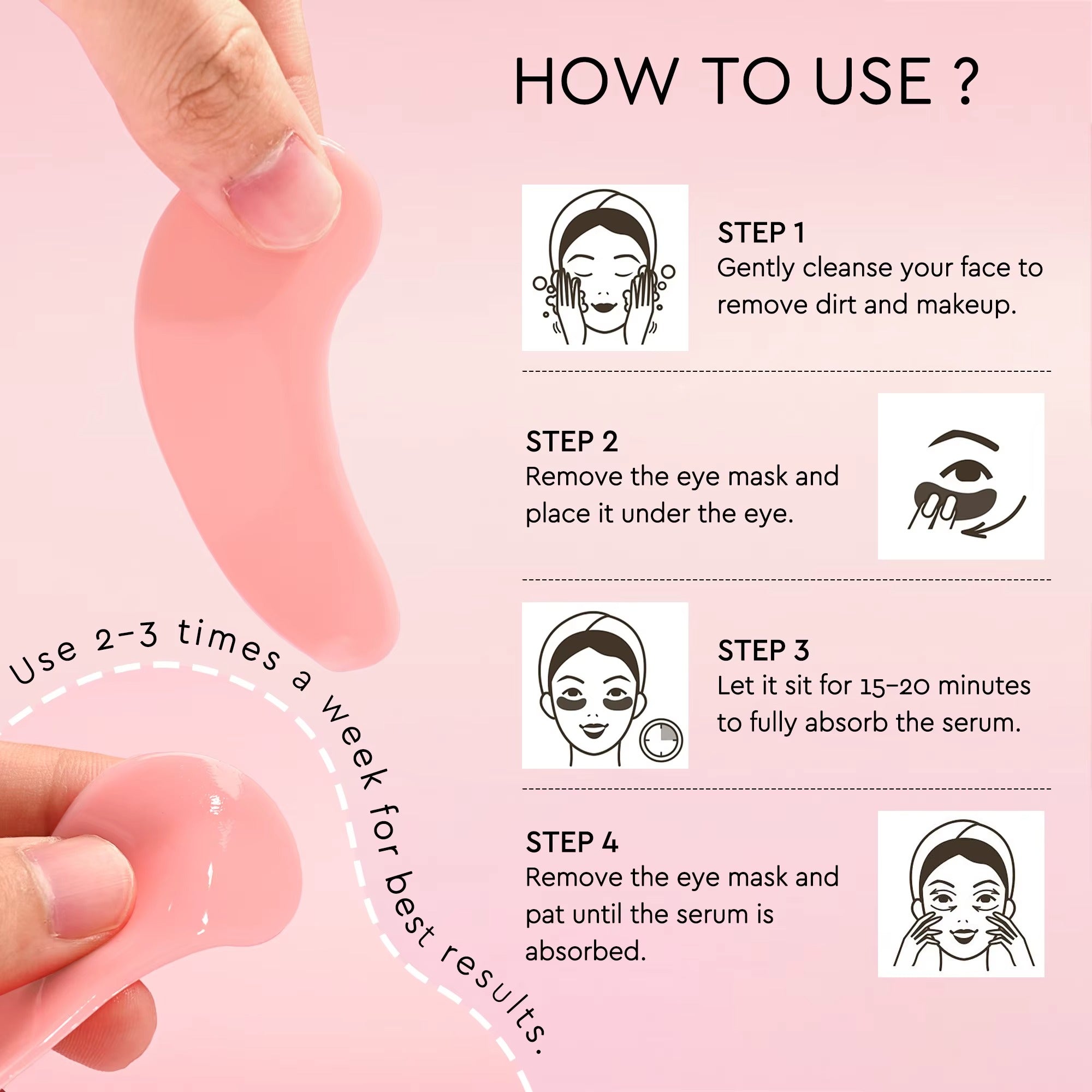 Mascarillas de hidrogel para ojos x20