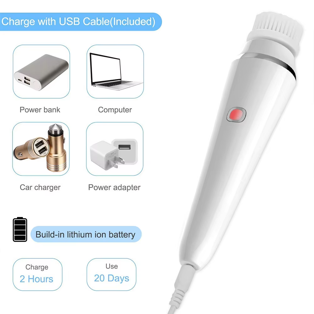 Cepillo eléctrico de limpieza facial